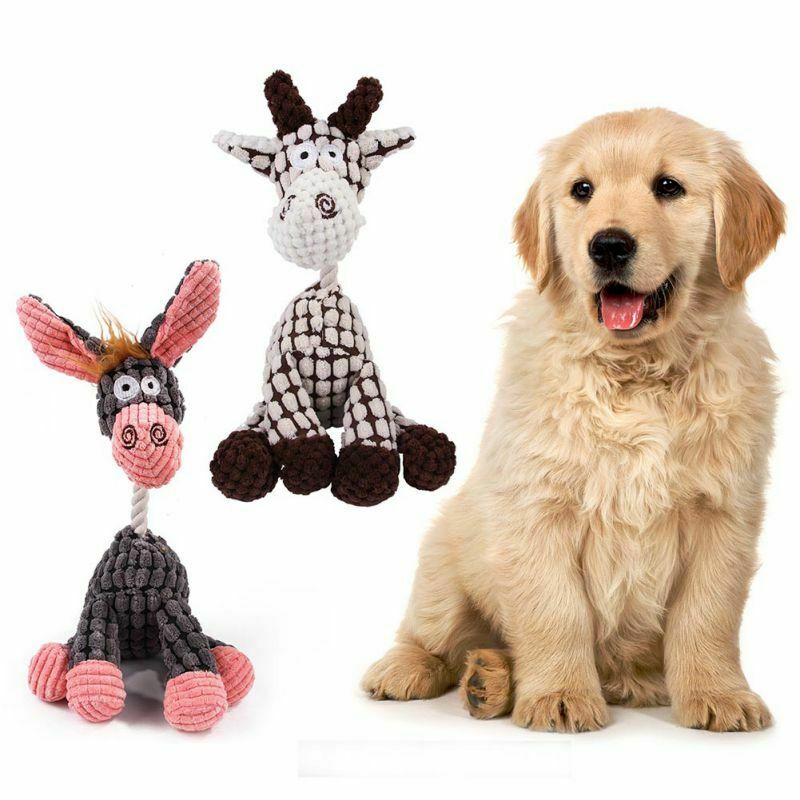 Dog Toy Play Funny Pet Puppy Chew Squeaker Squeaky Plush Sound Toys Clean Teeth - shoptrendbeast.com