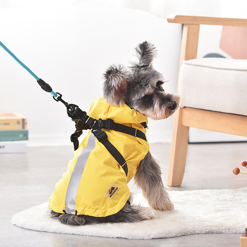Raincoat Windbreaker Pet Chest Back Waterproof Snowproof Raincoat Pet Dog Clothes - shoptrendbeast.com