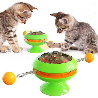Rotatable Cat Toys Supplies With Catnip Interactive Training Toys For Cats Kitten Cat Accessories Pet Products - shoptrendbeast.com