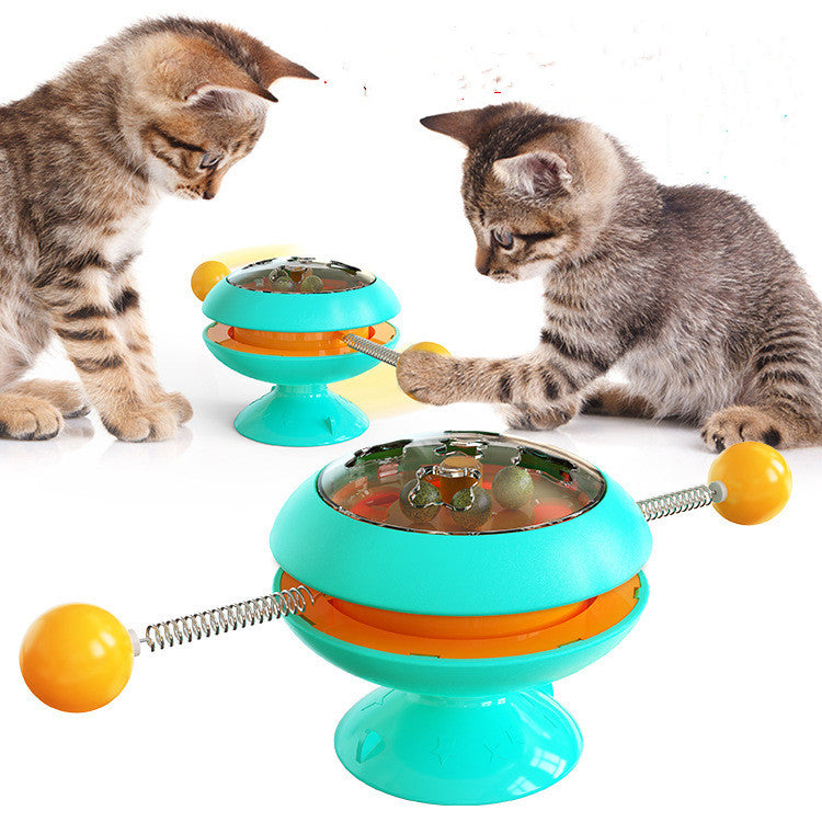 Rotatable Cat Toys Supplies With Catnip Interactive Training Toys For Cats Kitten Cat Accessories Pet Products - shoptrendbeast.com