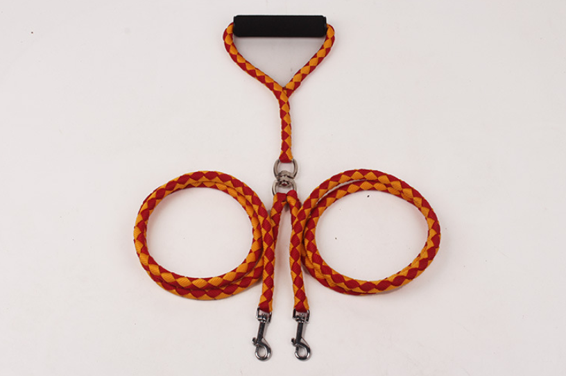 Pet Hand-knitted Traction Wear-resistant Dog Leash Double-ended Hand-knitted Braided Rope Outdoor Dog Leash - shoptrendbeast.com
