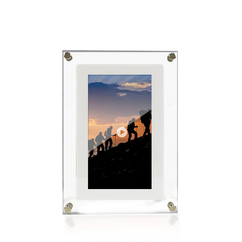 Transparent Acrylic Digital Photo Frame Video Player