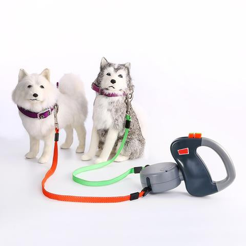 Retractable Dual Pet Dog Walking Leash - shoptrendbeast.com