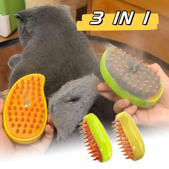 3 In1 Cat Steam Brush Dogs And Cats Pet Electric Spray Massage Comb Brush For Massage Pet Grooming Cat Hair Brush For Removing - shoptrendbeast.com
