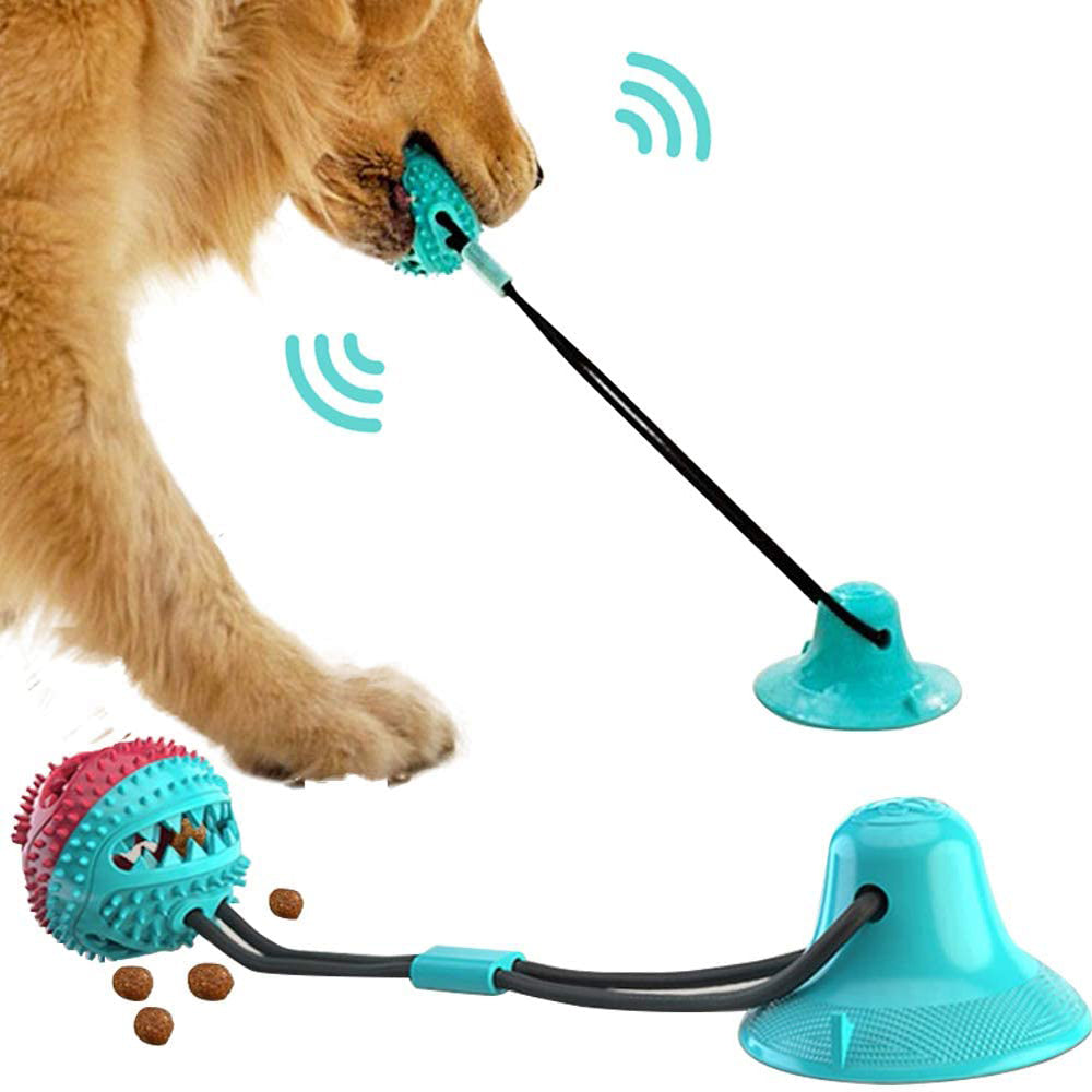 Dog Toys Silicon Suction Cup Tug Interactive Dog Ball Toy For Pet Chew Bite Tooth Cleaning Toothbrush Feeding Pet Supplies - shoptrendbeast.com