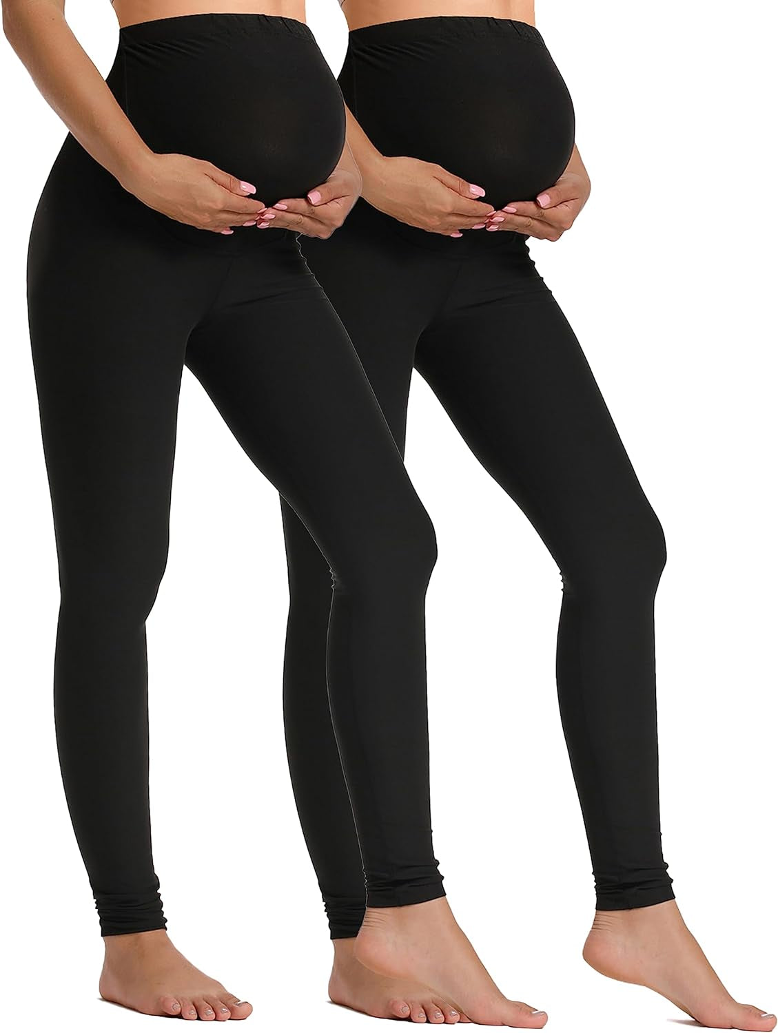 Women'S Maternity Leggings over the Belly Pregnancy Active Workout Yoga Tights Pants