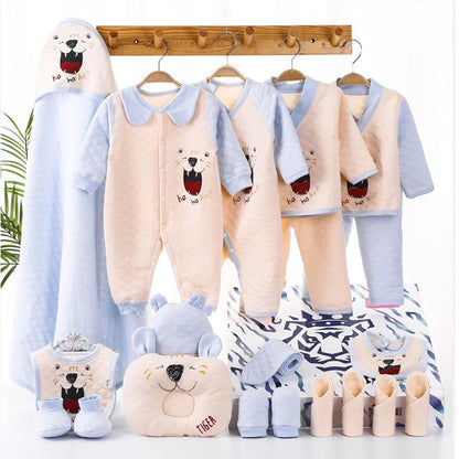 20 Pcs/Set Cotton Unisex Newborn Clothing Set Baby Boy Girl Ropmper Underwear Suit Infant Accessories Newborn Gift Set
