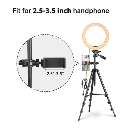 10'' Ring Light W/Phone Mount LED Dimmable 360° Adjustable Light by Lmyg