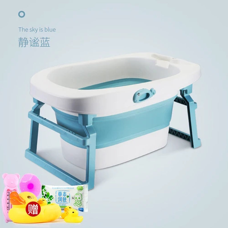 2022 Hot Sale Baby Bath Children Bucket Folding Baby Newborn Bath Folding Baby Shower Fold-Able Non-Slip Bathtub Newborn Family