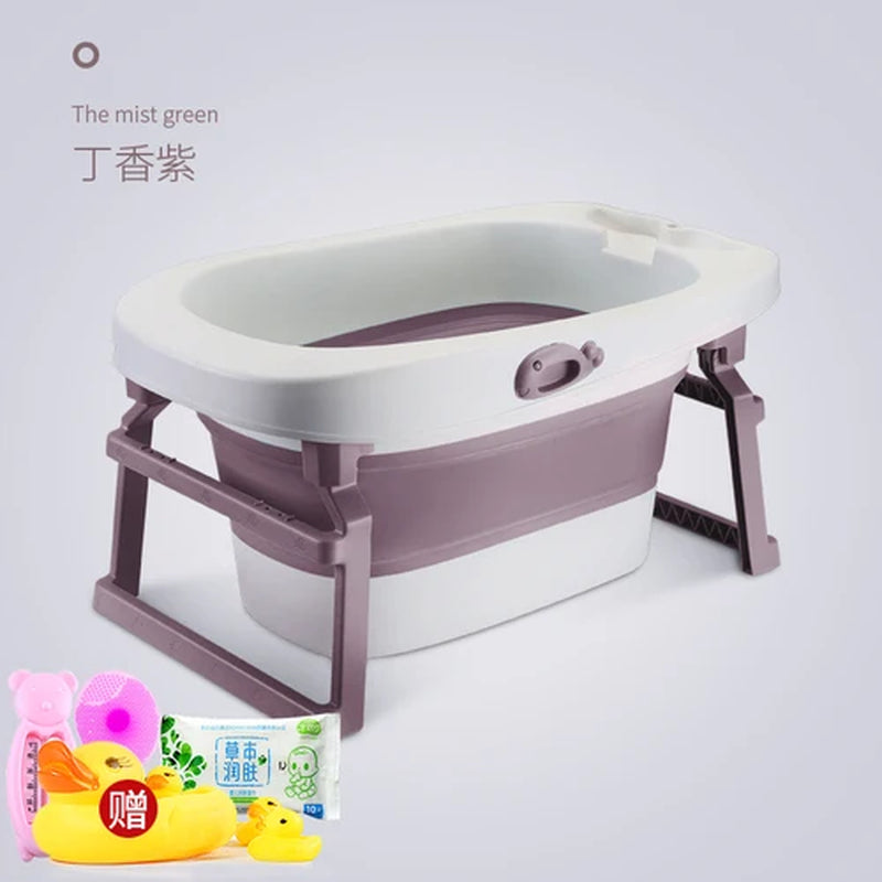 2022 Hot Sale Baby Bath Children Bucket Folding Baby Newborn Bath Folding Baby Shower Fold-Able Non-Slip Bathtub Newborn Family