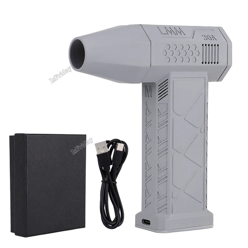 Mini Turbo Jet Fan 110000RPM 45M/S USB Rechargeable Brushless Motor Hair Dryer Powerful Blower with High Speed Duct Fan 2 Colors