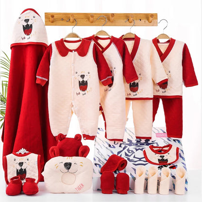 20 Pcs/Set Cotton Unisex Newborn Clothing Set Baby Boy Girl Ropmper Underwear Suit Infant Accessories Newborn Gift Set