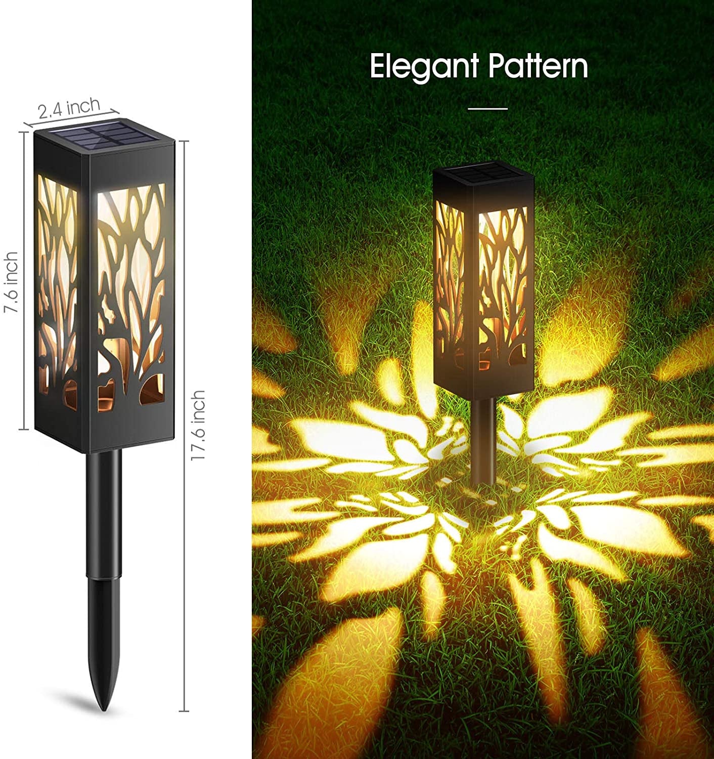 Solar Lights Outdoor Upgraded Solar Pathway Lights with Longer Working Time Waterproof Solar Garden Lights for Landscape Path