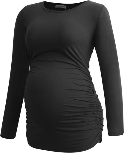 Women'S Maternity Shirts Long Sleeve Pregnancy Clothes Tops 3-Pack