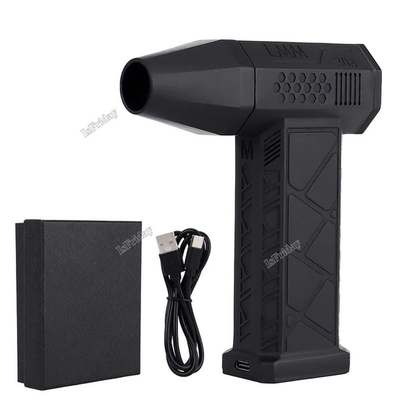 Mini Turbo Jet Fan 110000RPM 45M/S USB Rechargeable Brushless Motor Hair Dryer Powerful Blower with High Speed Duct Fan 2 Colors